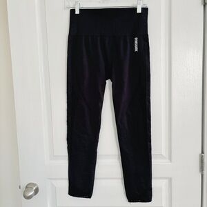 Gymshark Black Energy Seamless Lace Leggings XS Gym Athletic